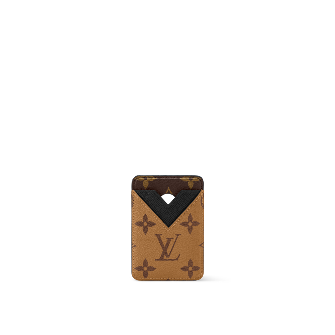【dreページ】LOUIS VUITTON LV カードホルダー Magnetic Card Holder Monogram Reverse - Women - Small Leather